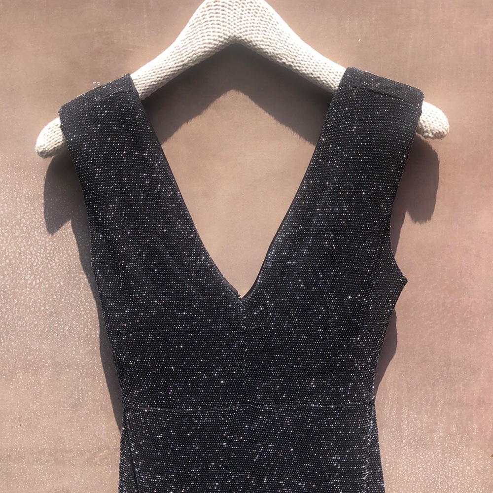 Forever 21 black and silver metallic mini dress - Picture 2 of 5